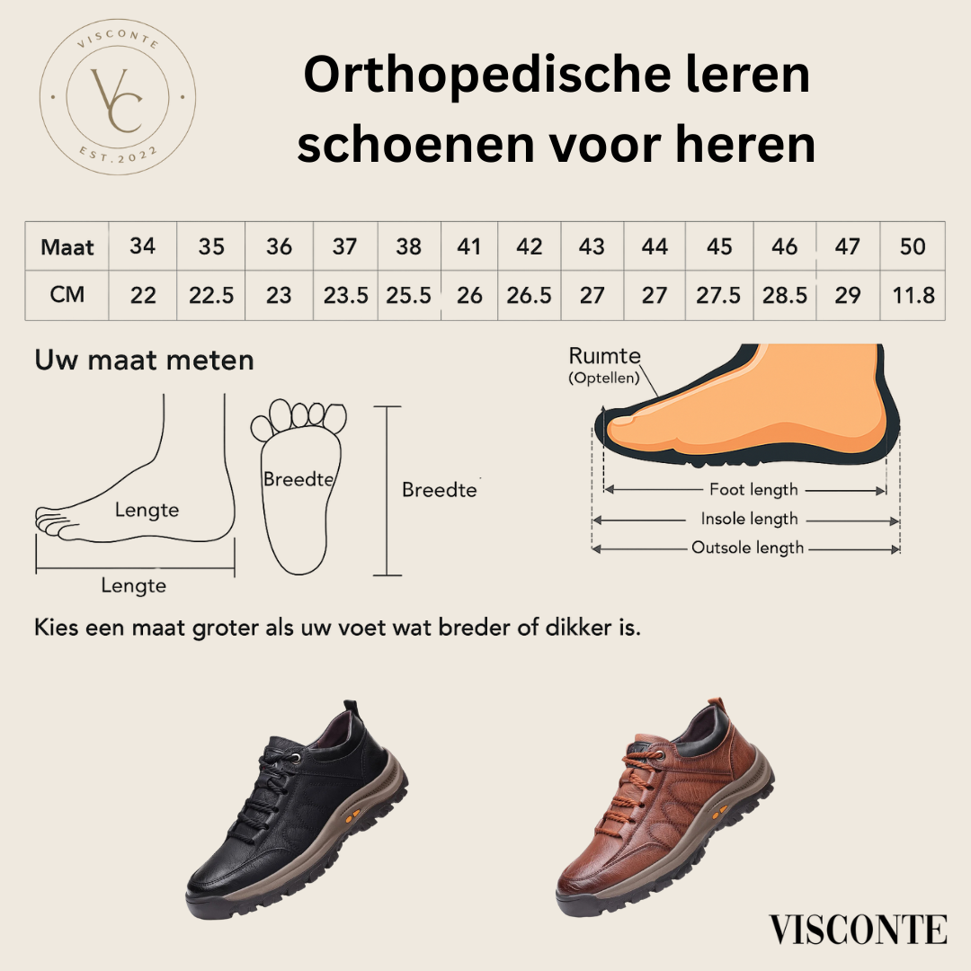 Men's Black Leather Lace-Up Shoes — Classic Orthopedic Shoes for Work & Everyday Comfort | Koossa
