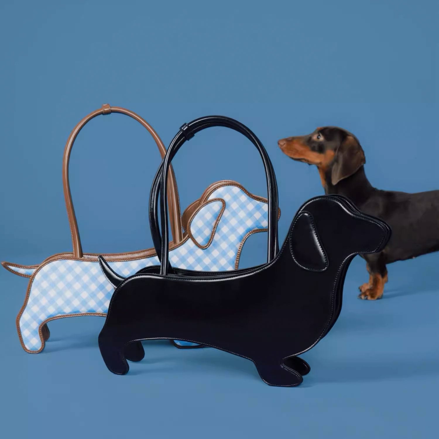 Dachshund Shaped Handbag Novelty Shoulder Bag Women Structured Tote Sausage Dog Purse Adjustable Strap Dachshund Lover Gift Bag | Koossa