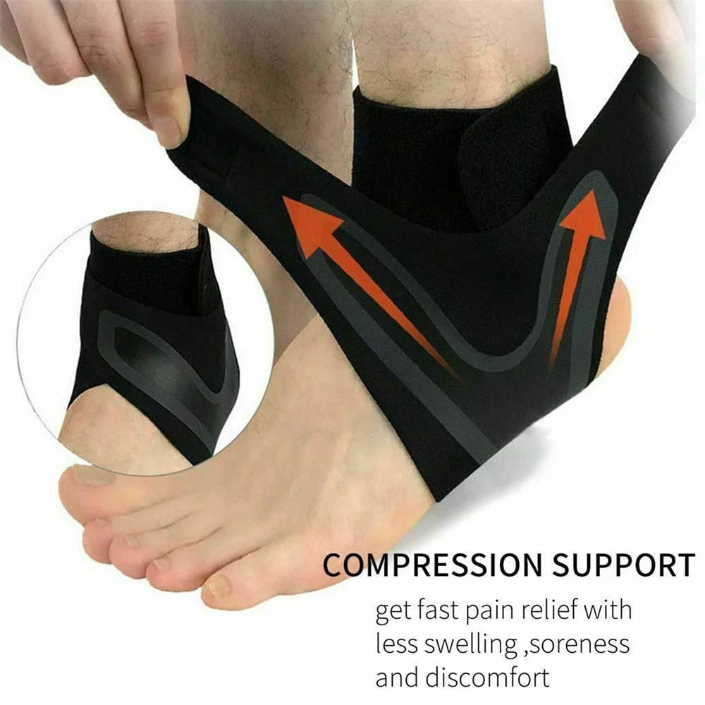 Ankle Compression Support Brace — Adjustable Plantar Fasciitis Relief Sleeve for Weak or Injured Ankles | Koossa