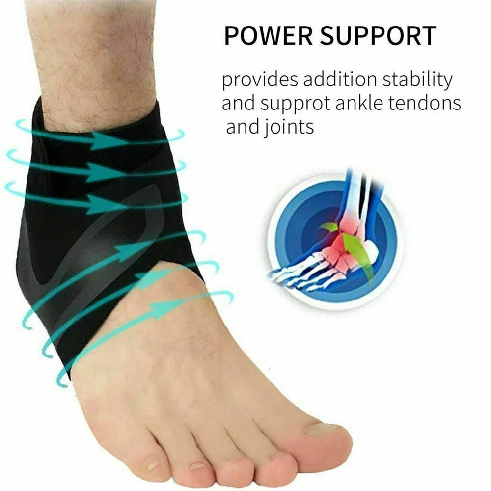 Ankle Compression Support Brace — Adjustable Plantar Fasciitis Relief Sleeve for Weak or Injured Ankles | Koossa
