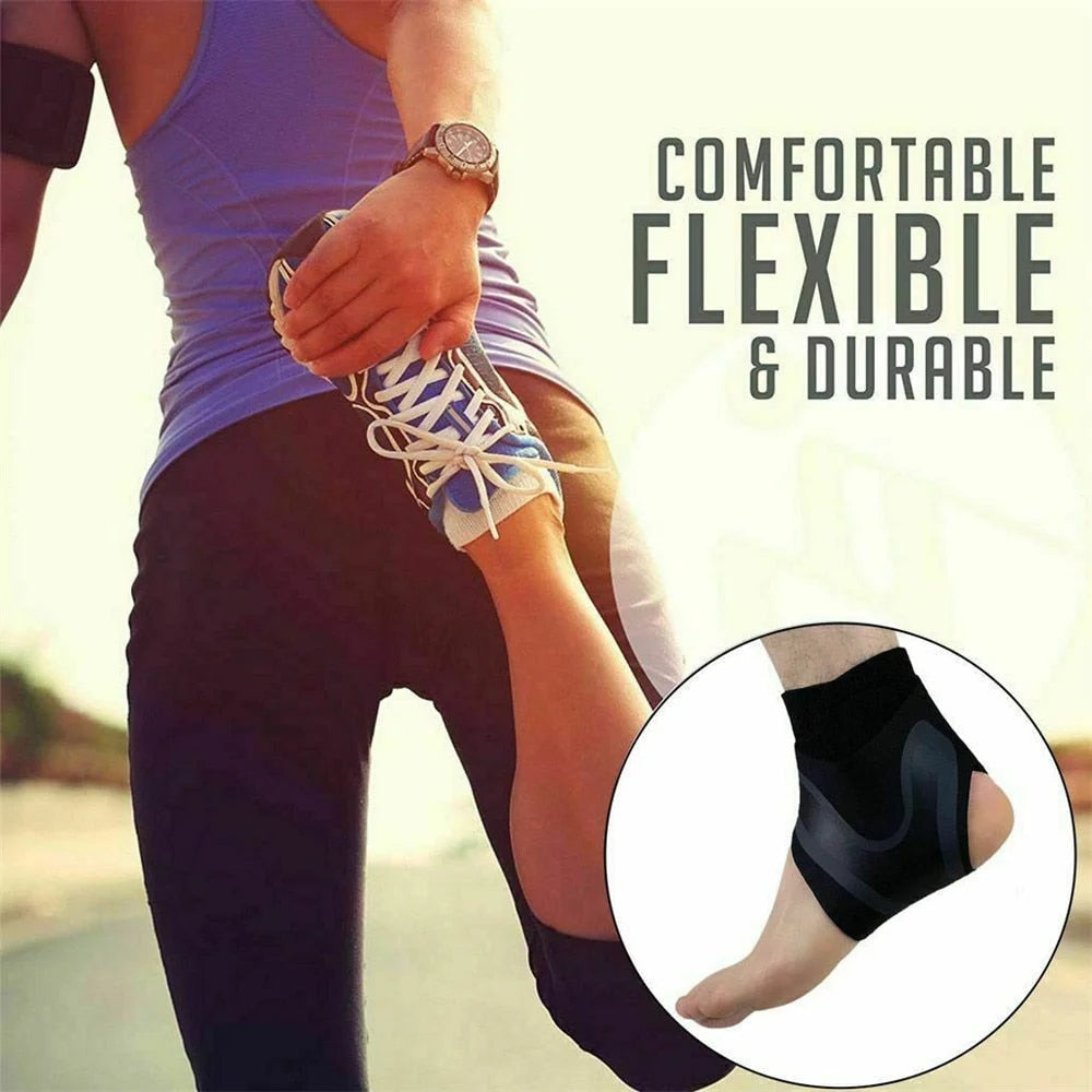 Ankle Compression Support Brace — Adjustable Plantar Fasciitis Relief Sleeve for Weak or Injured Ankles | Koossa