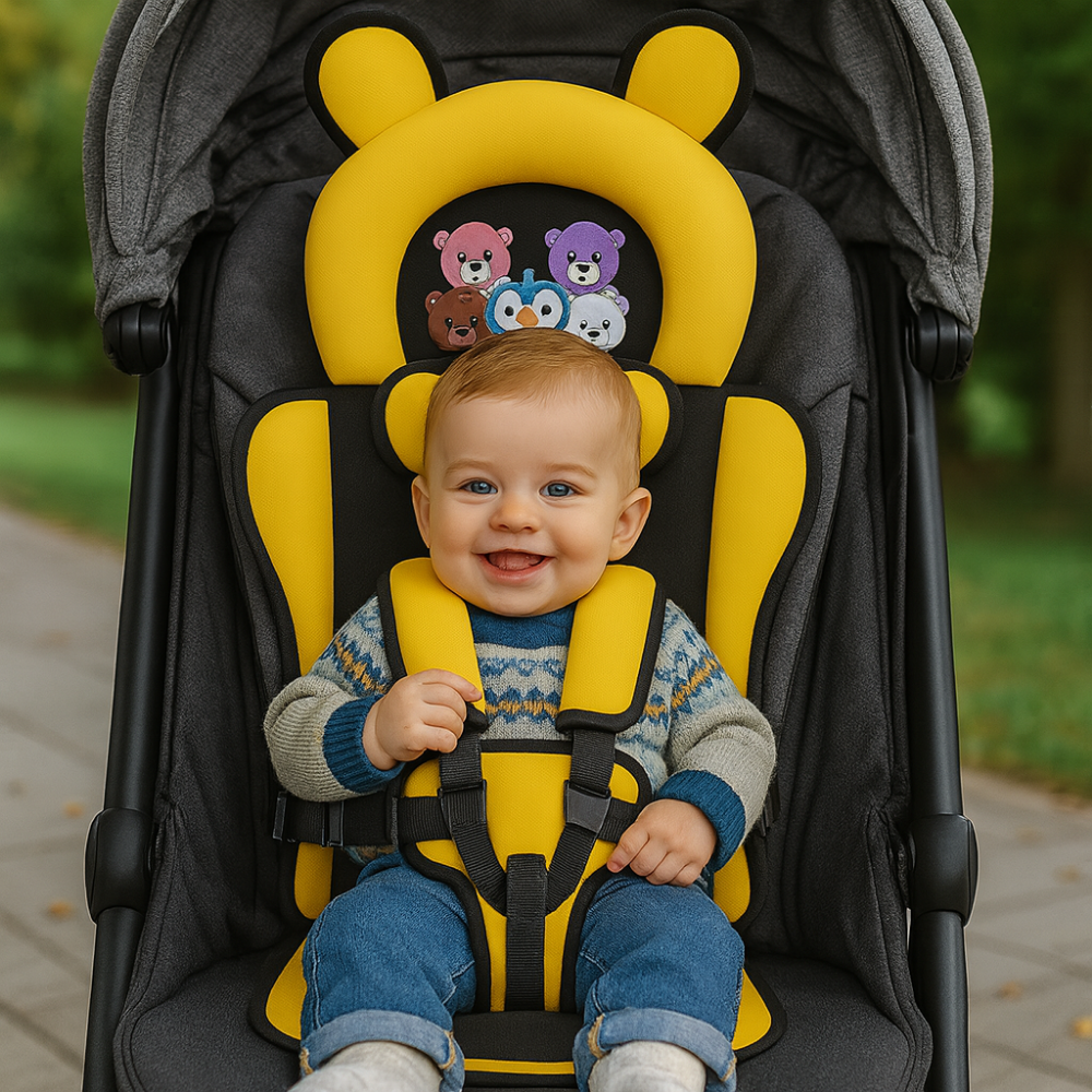 Siège d'Appoint Pliable avec Harnais de Sécurité pour Bébé et Tout-Petit Nomade Léger Polyvalent Pratique | Koossa