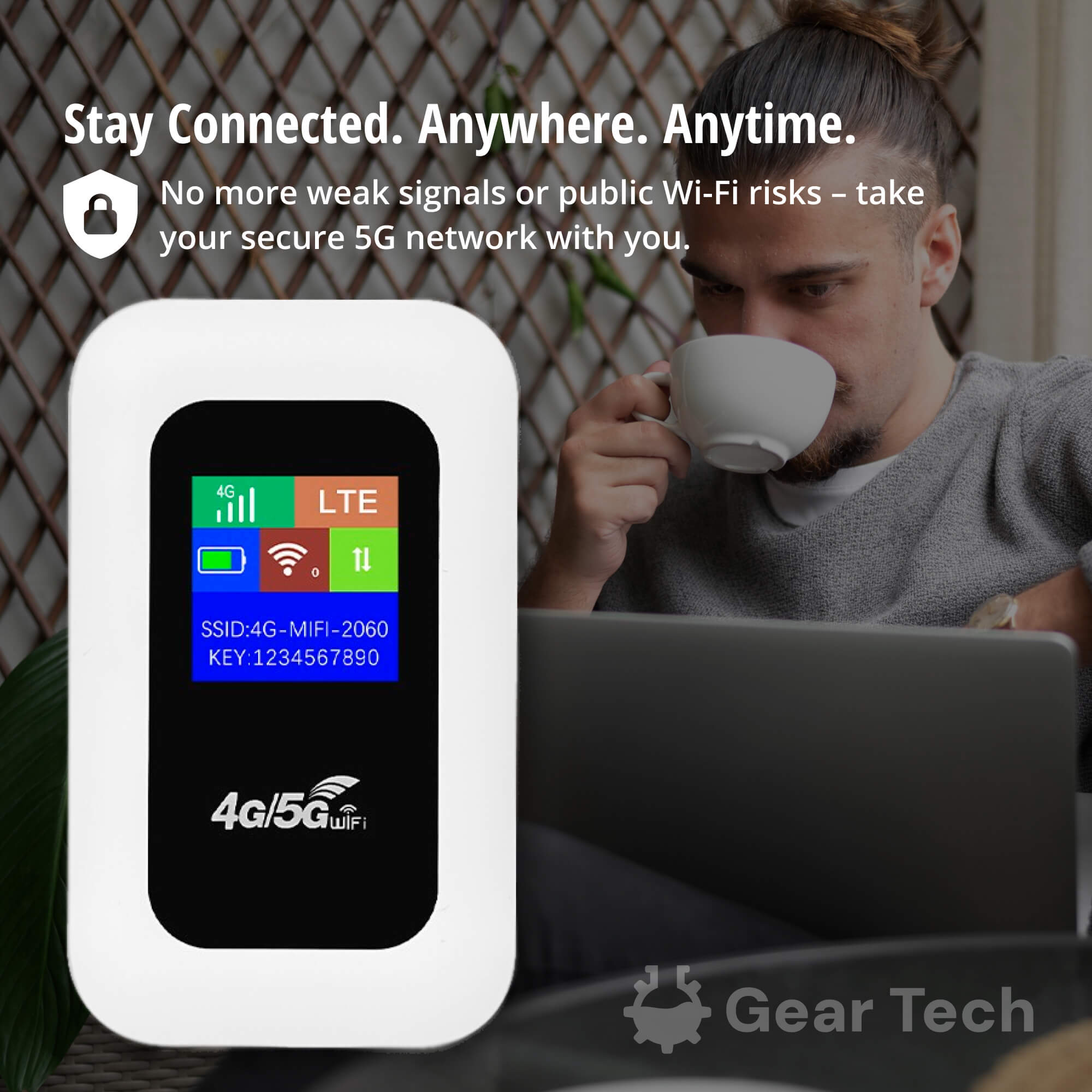 Routeur WiFi Mobile 4G LTE Portable – Connexion Sécurisée jusqu'à 10 Appareils 150 Mbps Idéal pour Voyage | Koossa