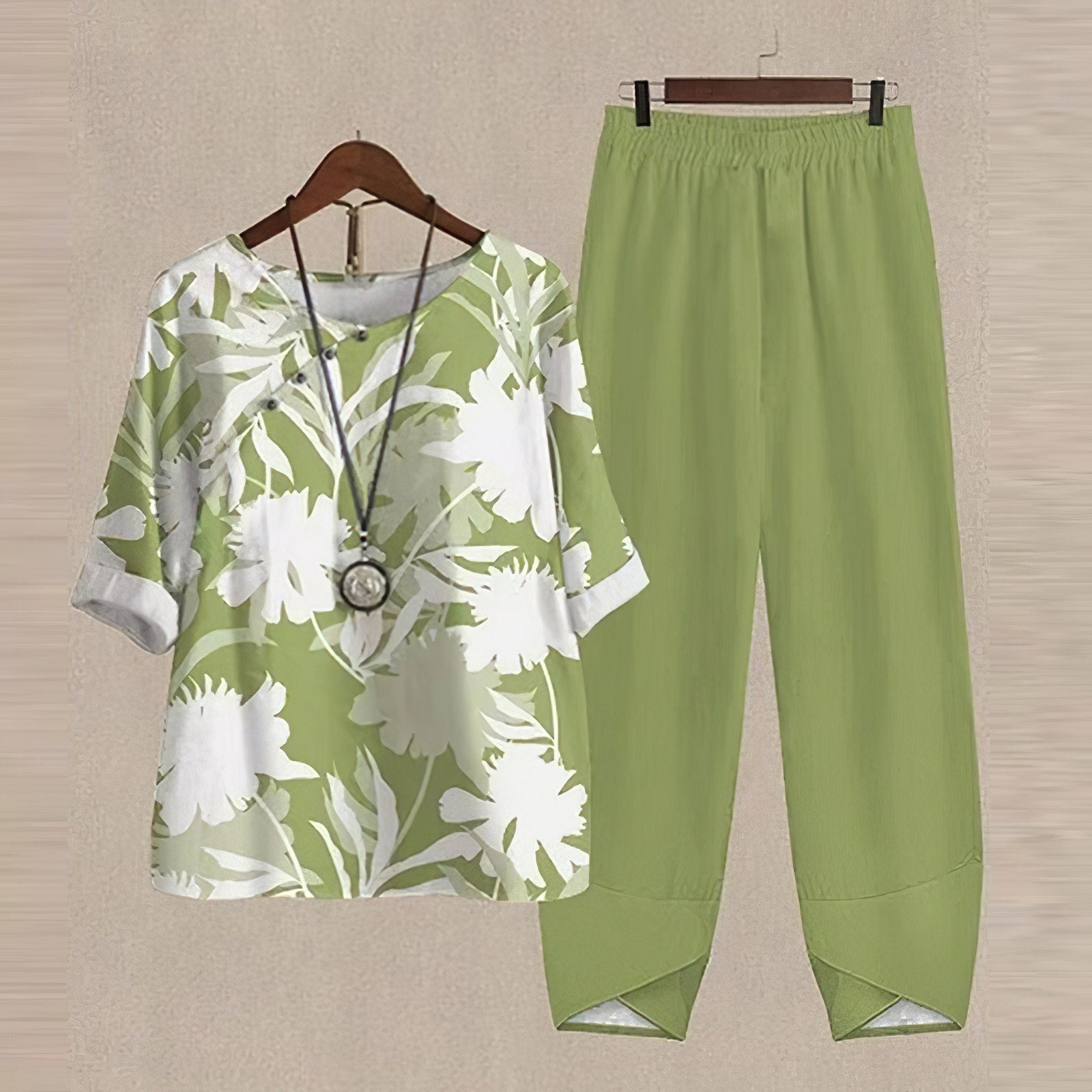 Women's Two-Piece Co-Ord Set — Elegant Spring Summer Outfit for Work & Casual Occasions | Koossa
