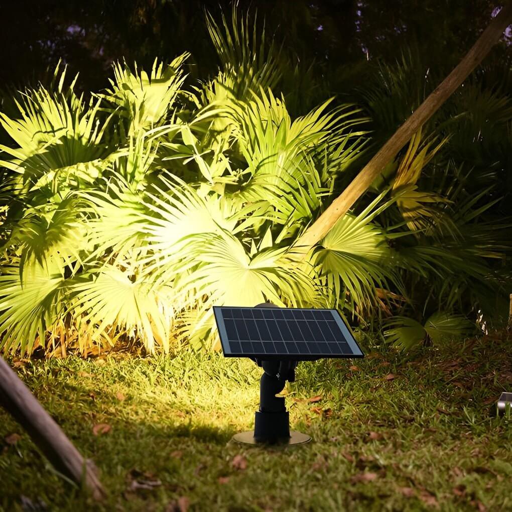 Solar Garden Spotlight, Adjustable Head Outdoor LED Landscape Light, Aluminum Pathway Light, Warm White & RGB Yard Lighting | Lonoma