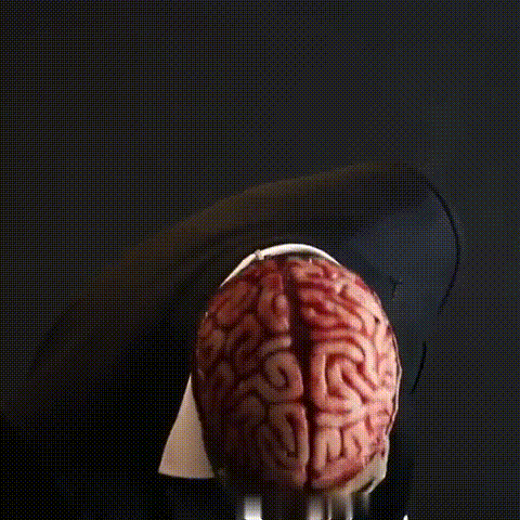 Latex Skull Head Mask with Exposed Brain Detail for Horror Costumes & Halloween Parties | Lonoma