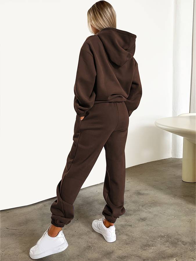 Women's Matching Loungewear Set Two-Piece Outfit Casual Jogger Pants Loose Fit Top Coordinated Athleisure Set Relaxed Everyday Wear for | Lonoma