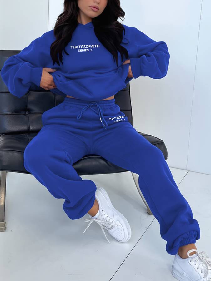 Women's Matching Loungewear Set Two-Piece Outfit Casual Jogger Pants Loose Fit Top Coordinated Athleisure Set Relaxed Everyday Wear for | Lonoma