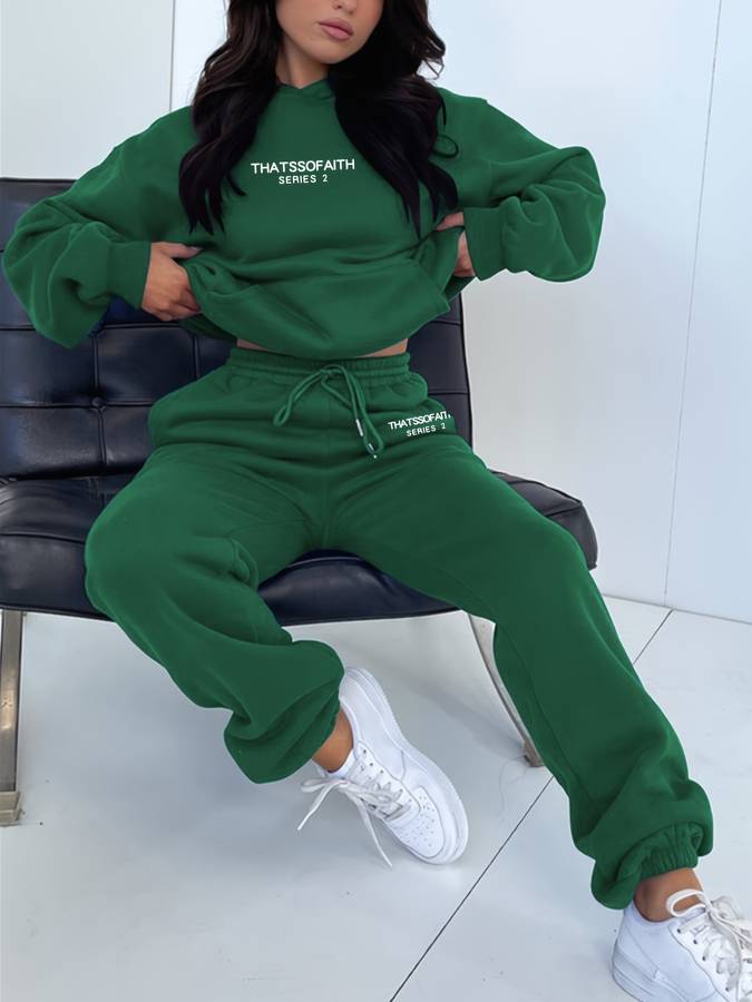 Women's Matching Loungewear Set Two-Piece Outfit Casual Jogger Pants Loose Fit Top Coordinated Athleisure Set Relaxed Everyday Wear for | Lonoma
