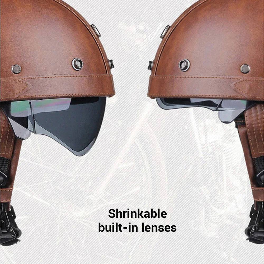 Half Helmet Motorcycle DOT Approved Lightweight ABS Shell Quick Release Buckle for Cruising Scooter Riding | Lonoma