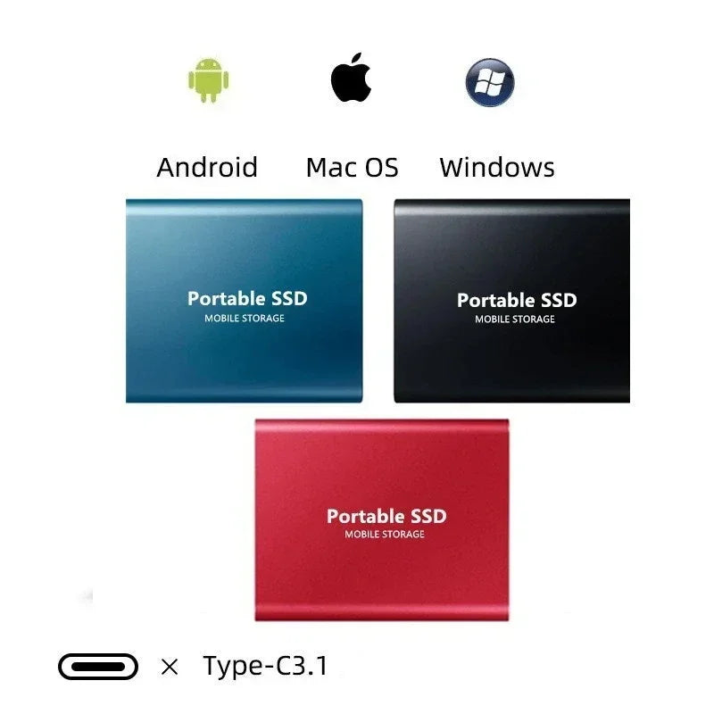 Disque SSD externe 2 To ultra-rapide portable pour backup professionnel et transfert de fichiers haute vitesse | Koossa