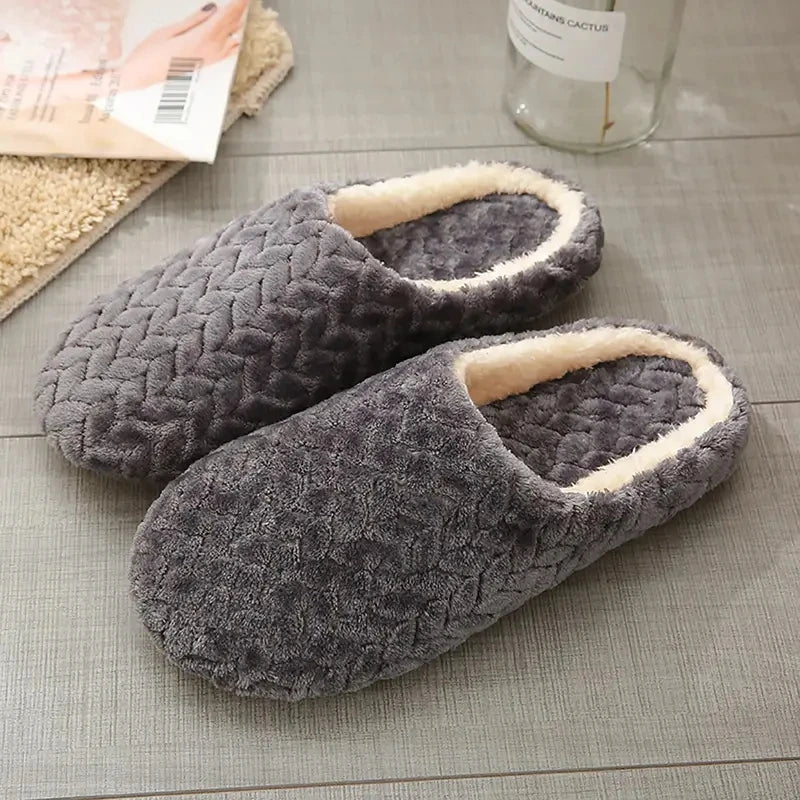 Plush Indoor Slippers for Women & Men – Fleece-Lined Lightweight House Shoes with Anti-Slip Sole for Fall Winter | Lonoma