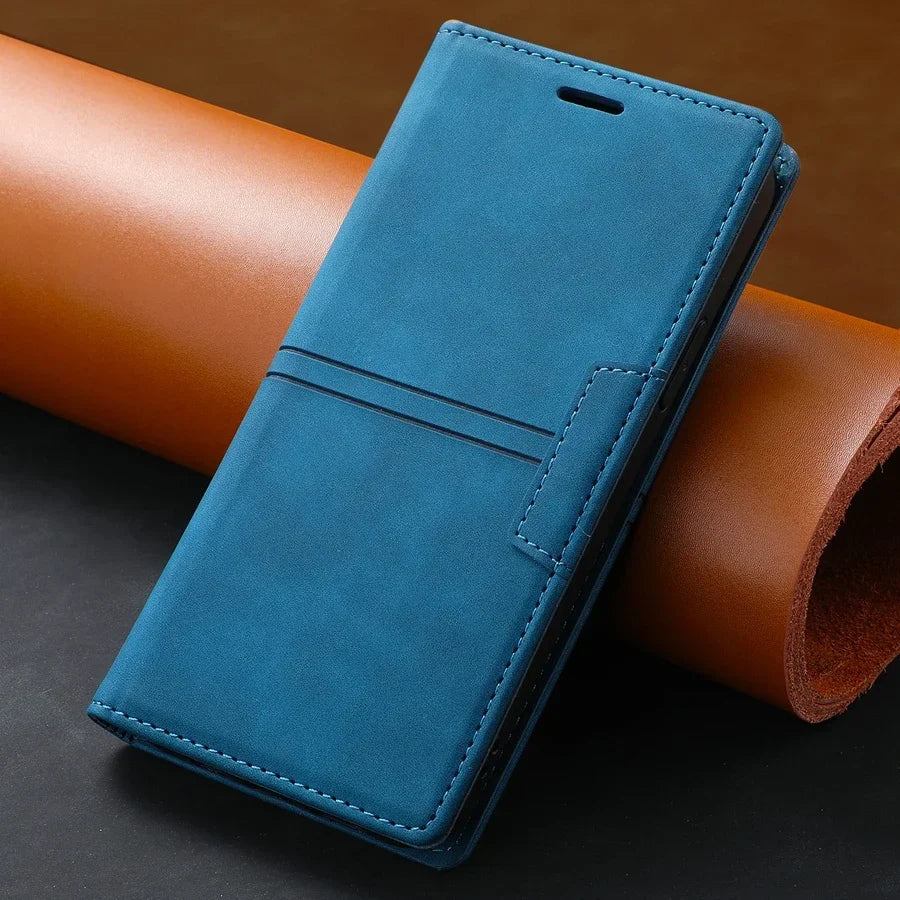 Google Pixel Leather Wallet Phone Case — Magnetic Flip Case with Card Holder & Stand Function | Koossa