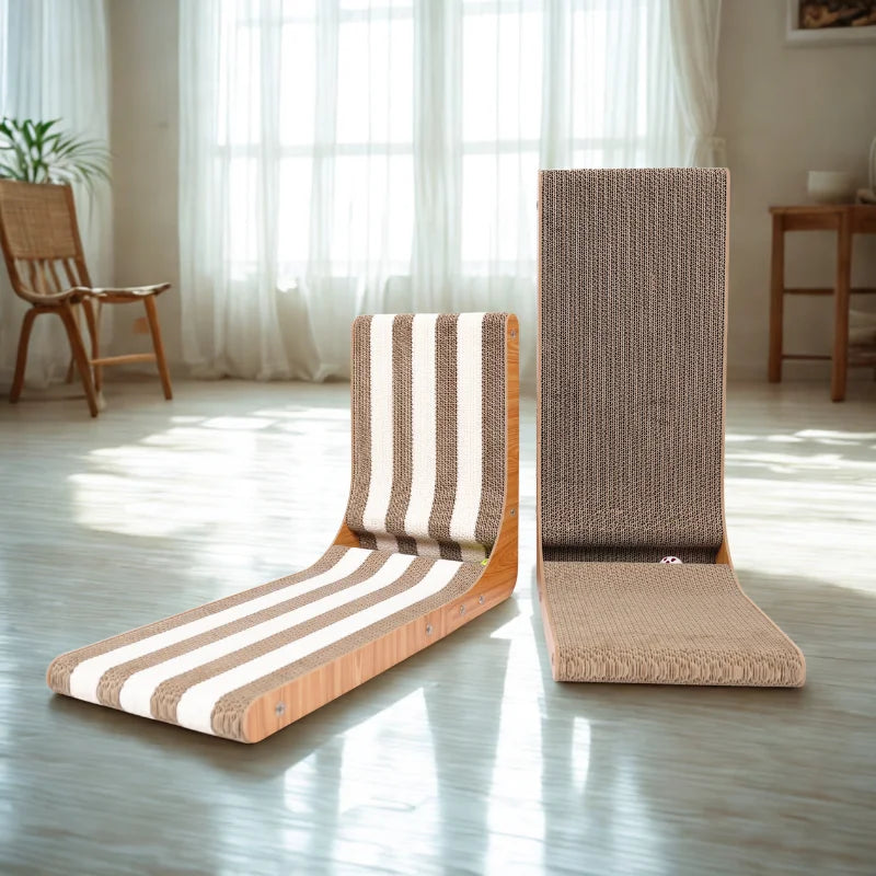 Cat Scratching Board Vertical Cardboard 60x40x26cm Wood Frame Anti-Shedding Wall Mounted Floor Standing Scratcher Toy Furniture Protector | Koossa