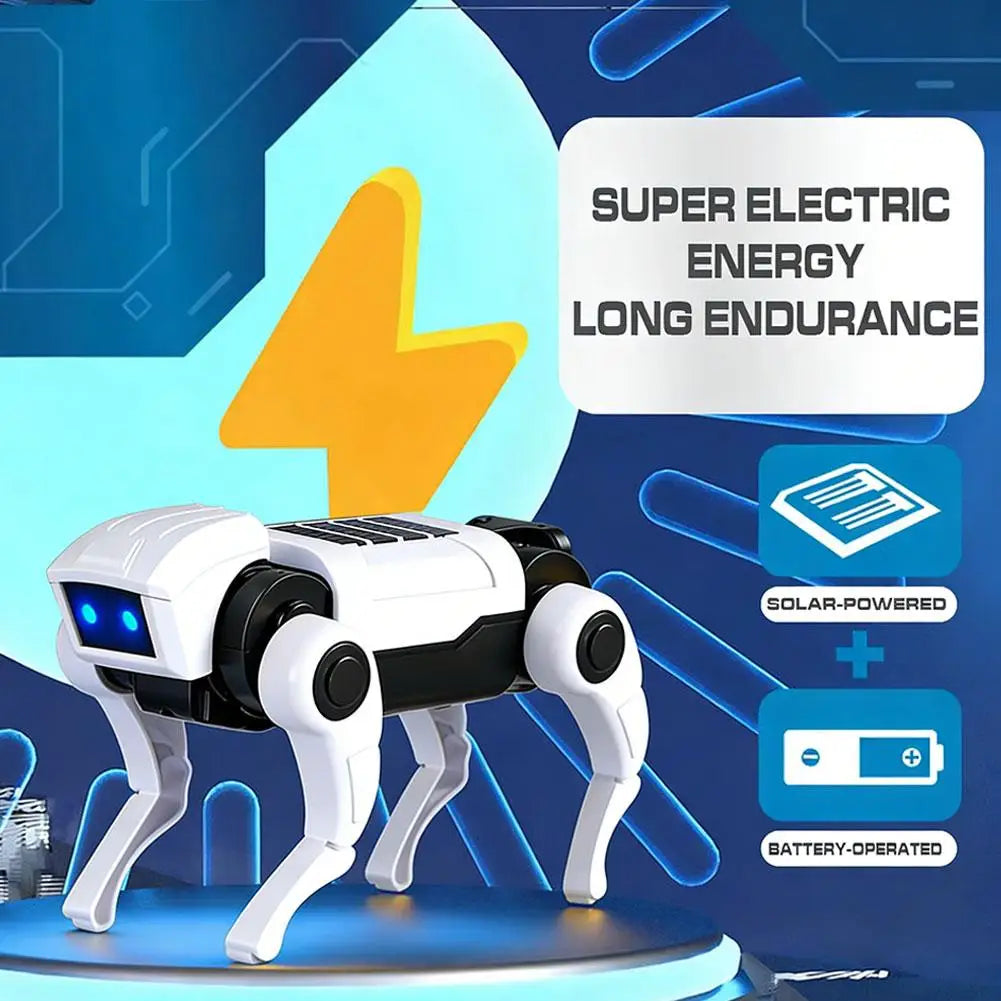 Build-It-Yourself Walking Robot Dog with LED Eyes for Kids STEM Learning and Science Projects Ages 8+ | Lonoma