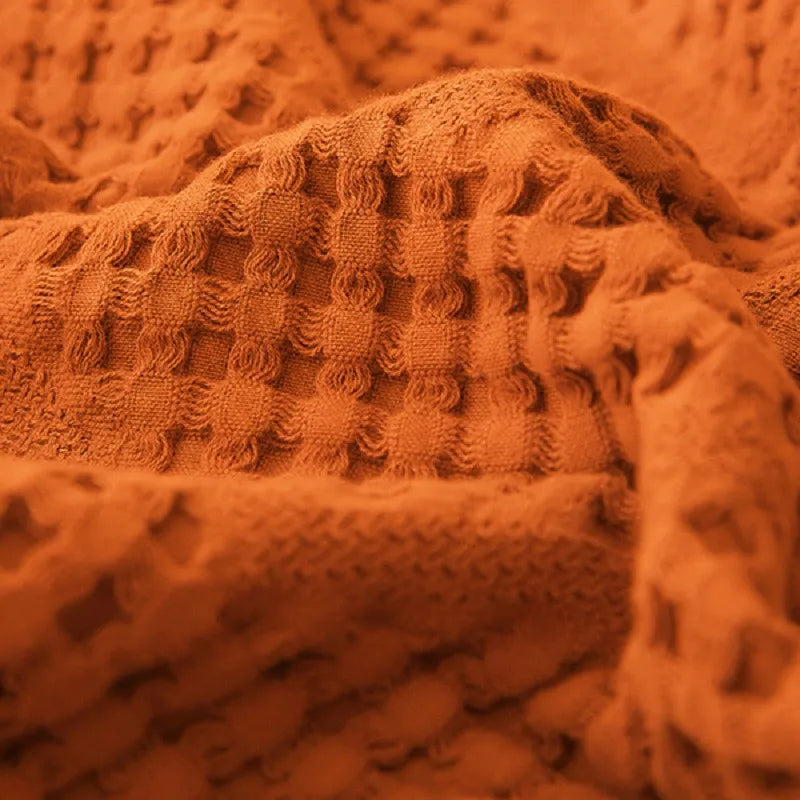 Lightweight Cotton Throw Blanket for Couch Bed Sofa All Season Breathable Woven Coverlet Bedspread Home Decor | Lonoma
