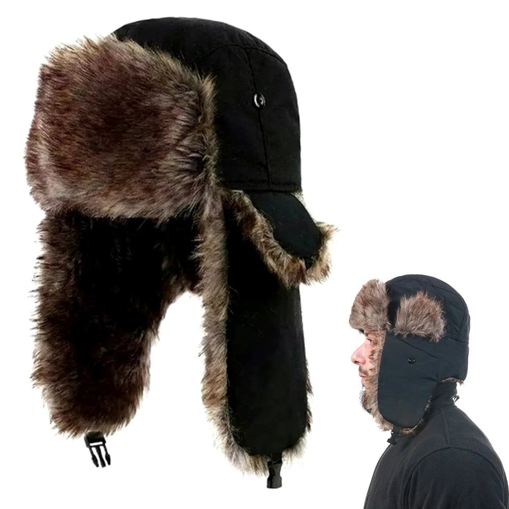 Insulated Trapper Hat with Ear Flaps for Men & Women – Windproof Winter Aviator Cap for Skiing, Snowboarding & Cold Weather | Lonoma