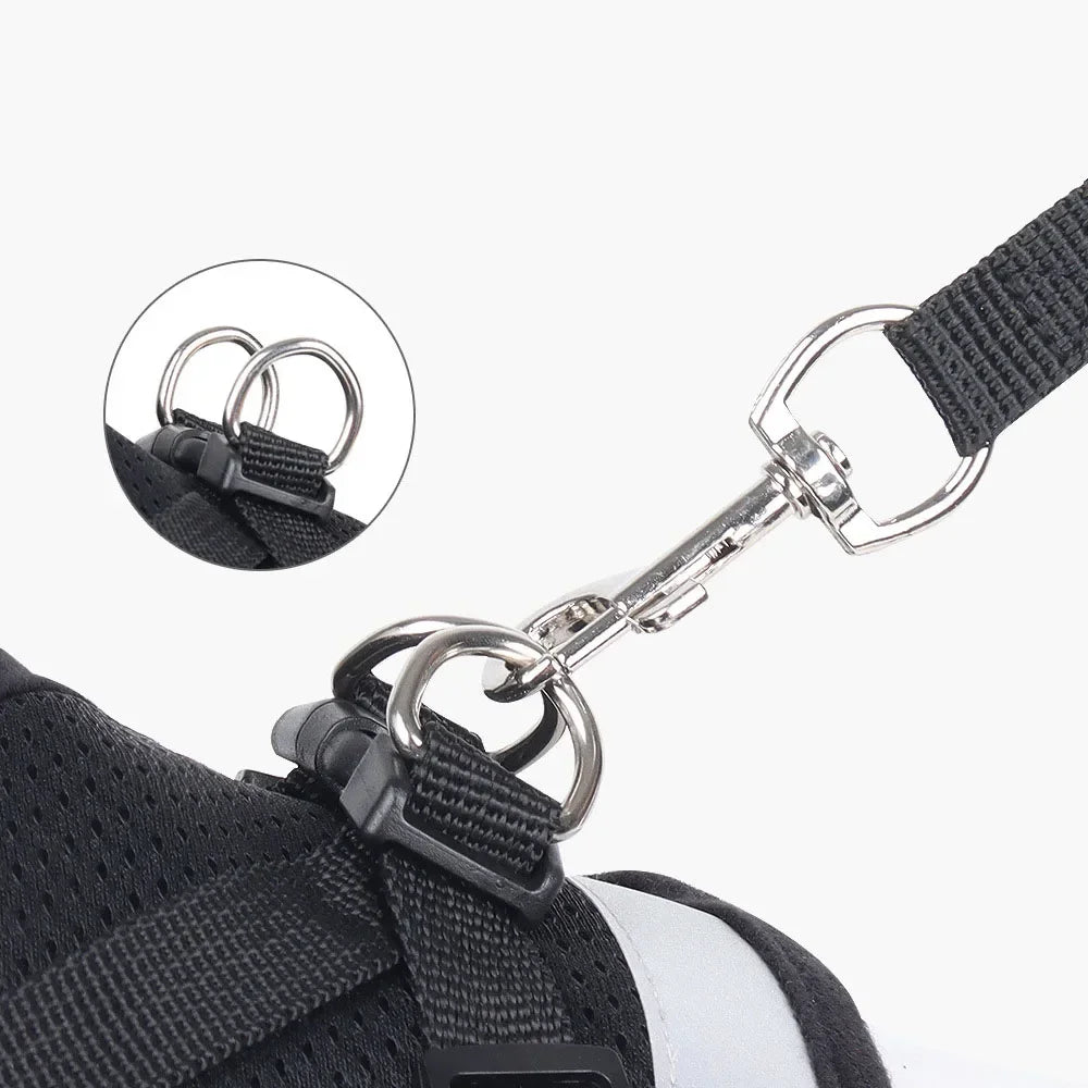 Cat Harness Reflective Mesh Adjustable Escape-Proof Vest Lead Set Small Pet Puppy Walking | Koossa