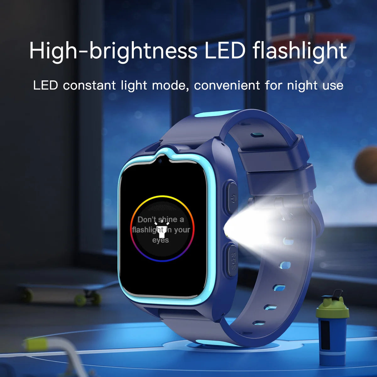 Kids GPS Smartwatch 4G Video Calling Triple Location Tracking 1.75in Square Display IP68 Water Resistant SOS Emergency Button for Children | Lonoma