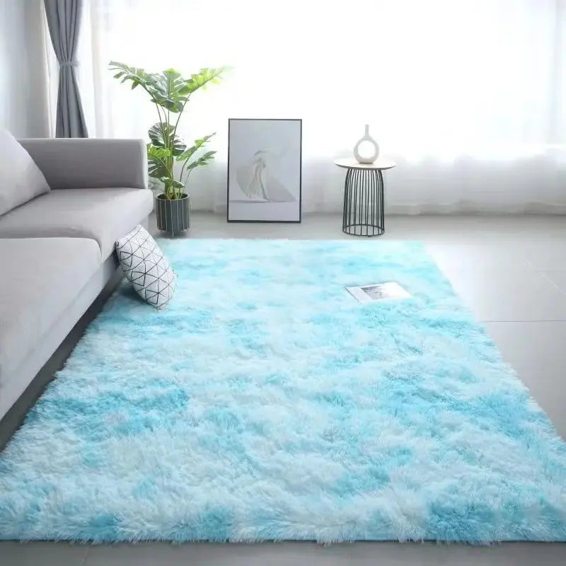 VIKAMA Zijde Wollen Tapijten Kinderkamer Woonkamer Slaapkamer Tie-Dye Antislip Wasbare Machinewasbare Tapijtmatten