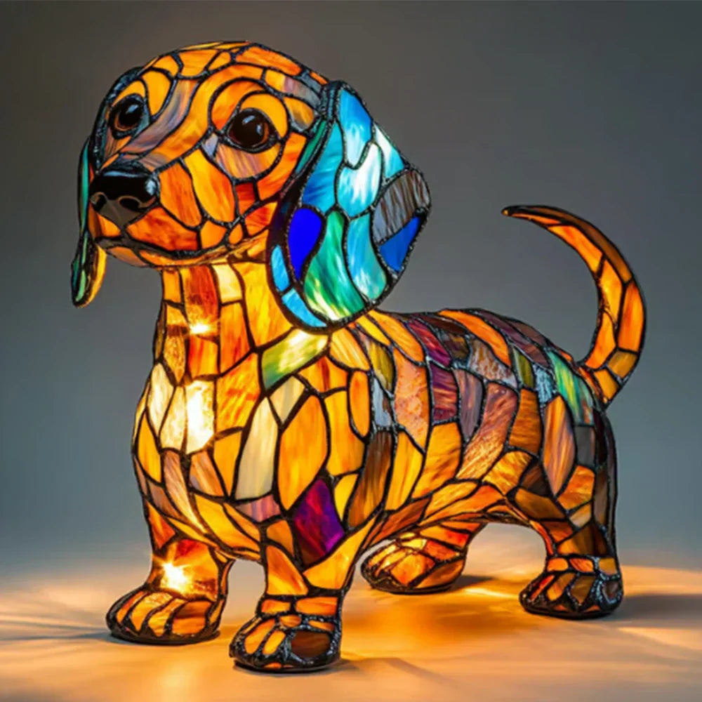 Handcrafted Dog Table Lamp — Warm Ambient Lighting for Pet Lovers & Home Décor Enthusiasts | Koossa