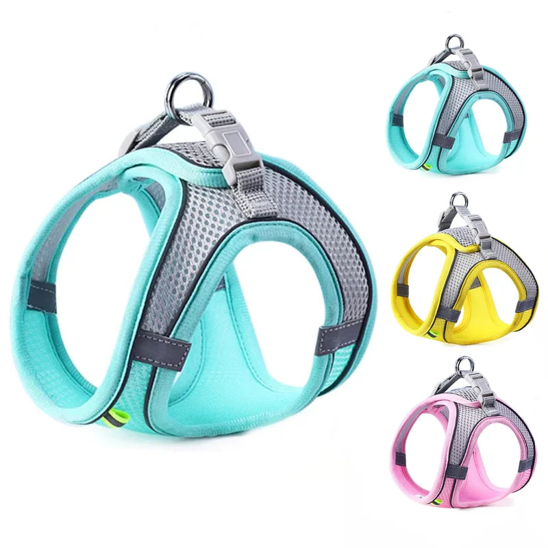 Cat Harness and Lead Set Reflective Breathable Mesh Vest Escape Proof Adjustable Small Medium Dogs Walking | Koossa