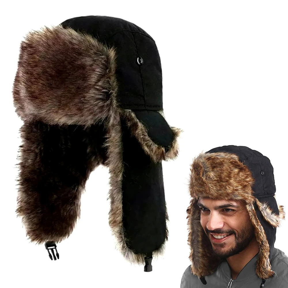 Insulated Trapper Hat with Ear Flaps for Men & Women – Windproof Winter Aviator Cap for Skiing, Snowboarding & Cold Weather | Lonoma