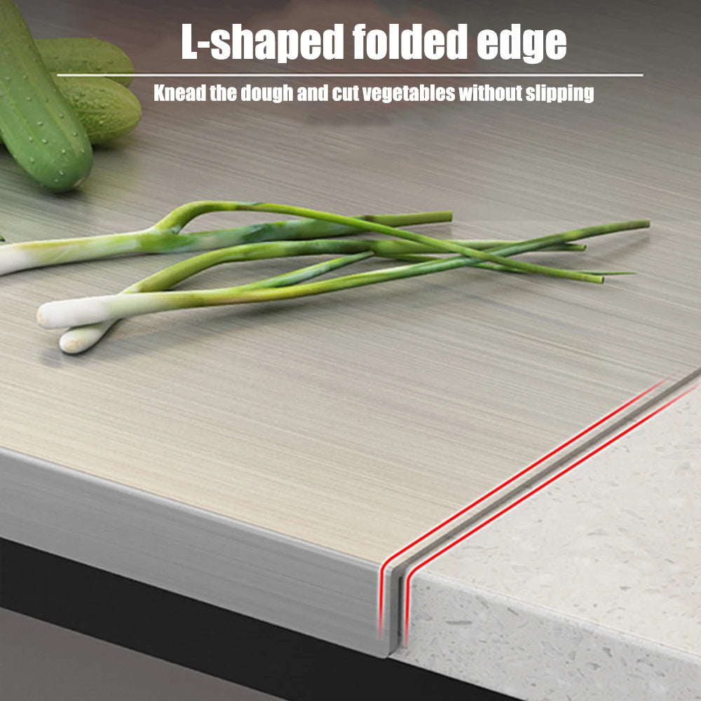 Stainless Steel Cutting Board 23.6 × 15.7 Inches Double-Sided Prep Surface for Meat Vegetables Fruit Chopping Kitchen Countertop | Lonoma
