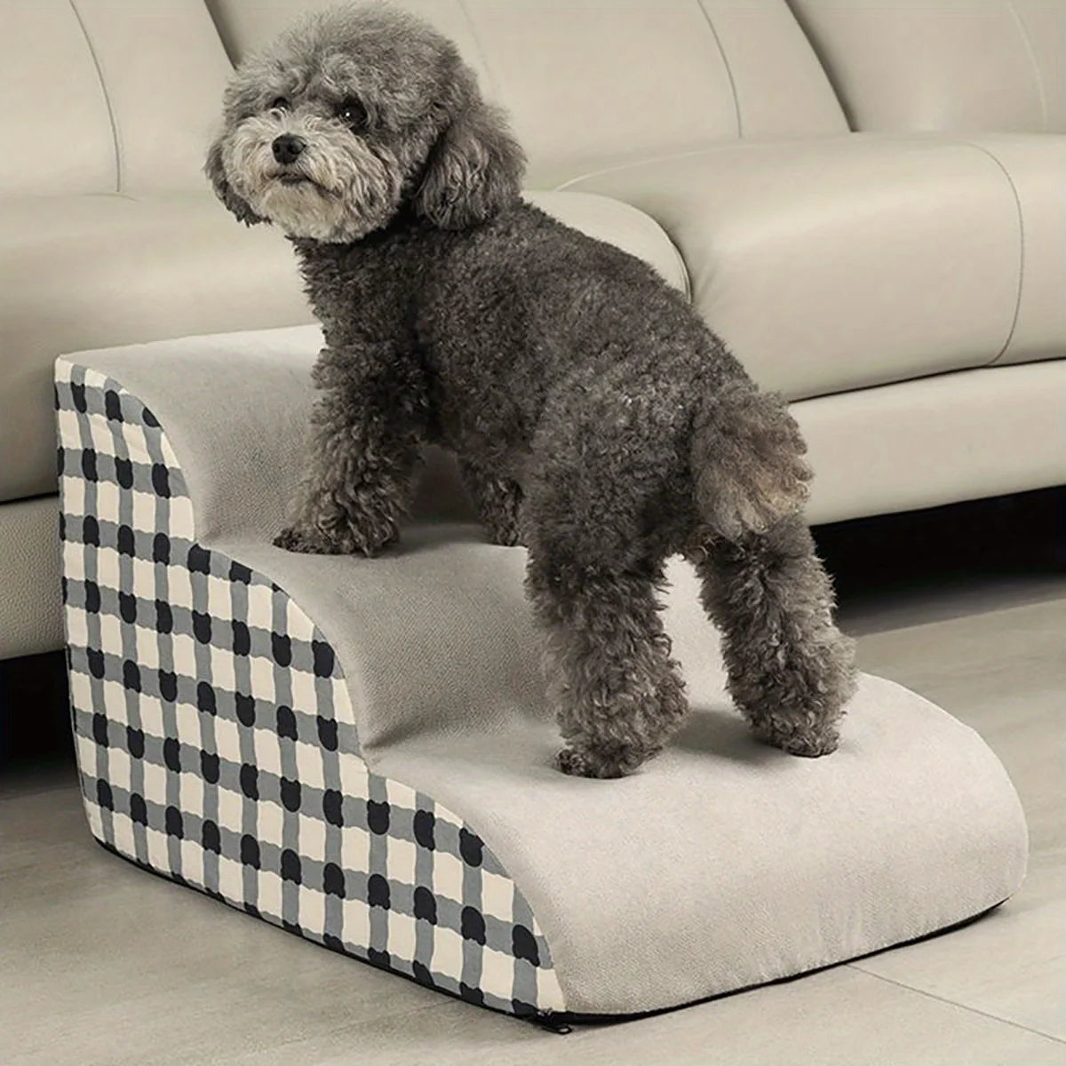 Dog Stairs Pet Steps 2-3 Step High Density Foam Non-Slip Ramp Elderly Dogs Joint Pain Sofa Bed Ladder Climbing Aid | Koossa