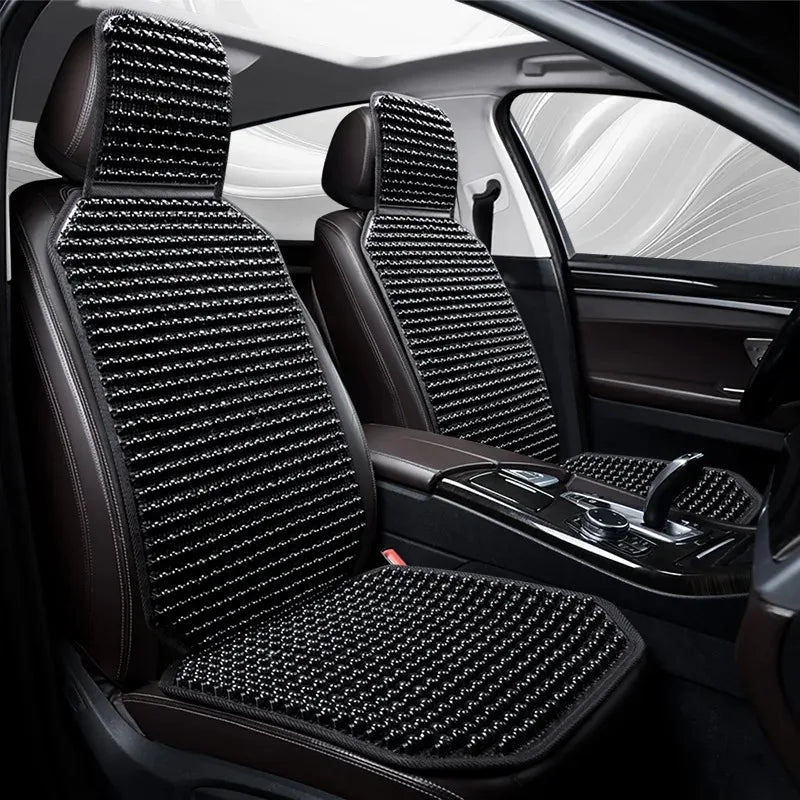 Wooden Bead Car Seat Cushion – Breathable Massage Support Pad for Driver Seat, All-Season Ventilated Back Rest Cover | Lonoma