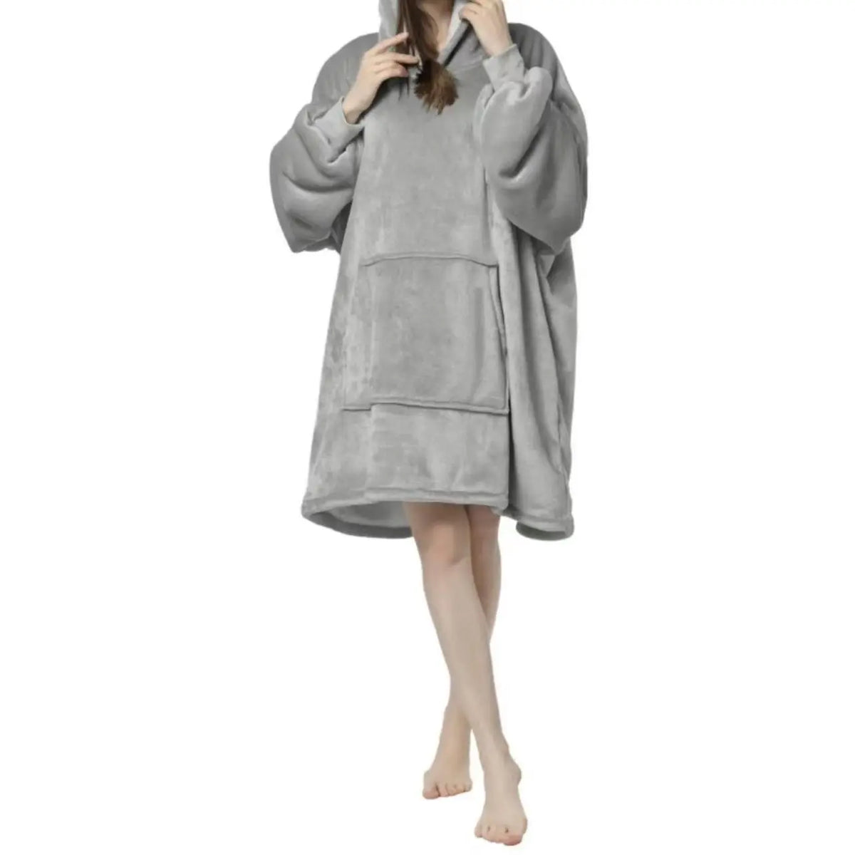 Oversized Wearable Blanket Hoodie with Kangaroo Pocket – Ultra Soft Fleece Reversible Throw Sweatshirt for Couch Lounging, Relaxing at | Lonoma