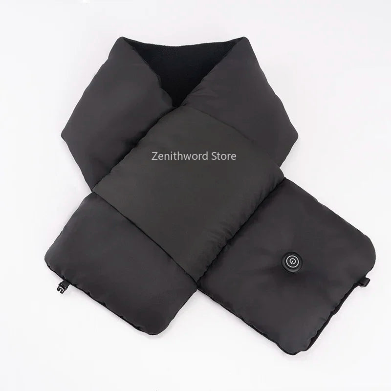 USB Rechargeable Heated Neck Wrap for Winter Outdoor Activities – Soft Plush Thermal Scarf for Men & Women | Lonoma