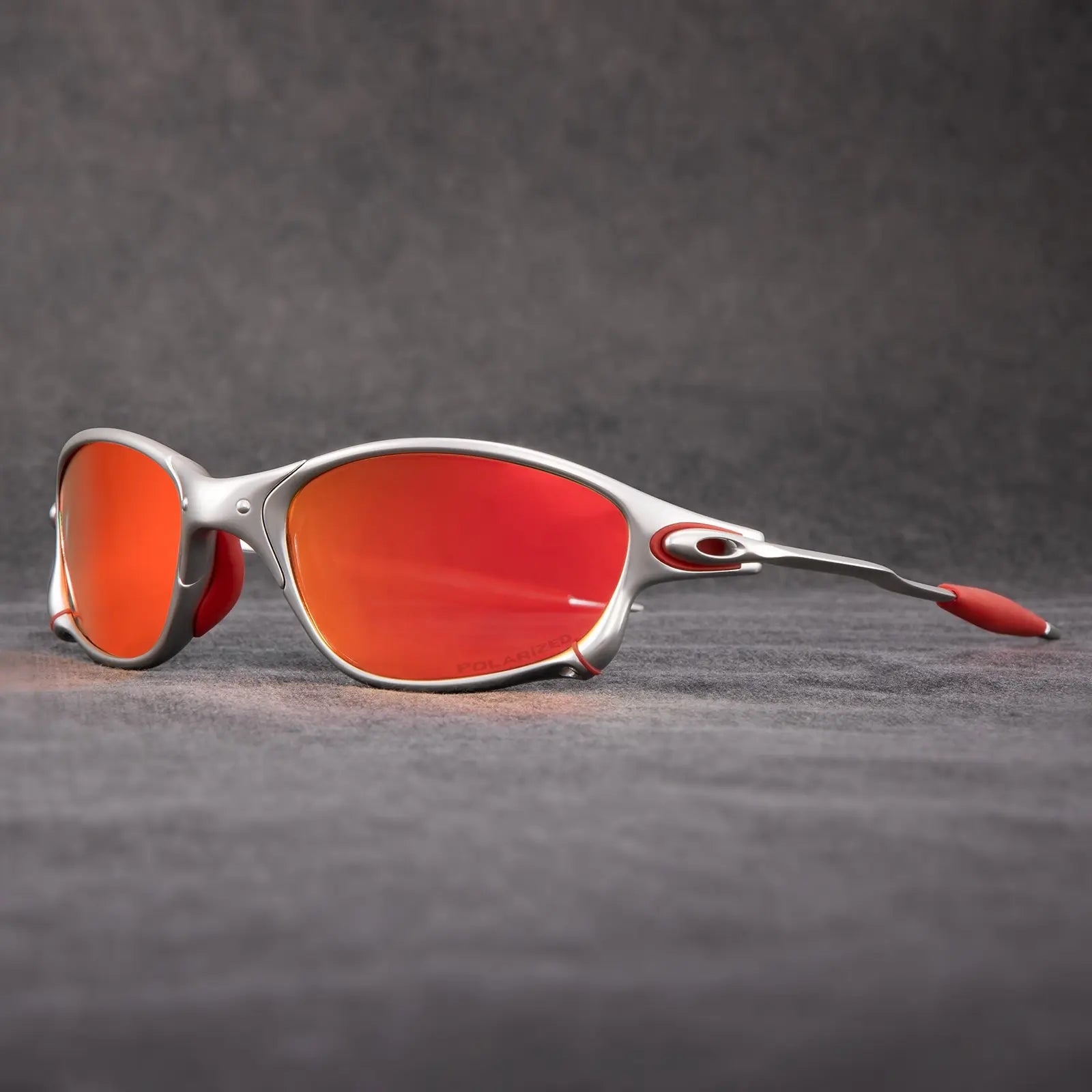 Polarised Red Mirror Sunglasses — Sporty Metallic Frame for Driving, Cycling & Outdoor Activities | Koossa