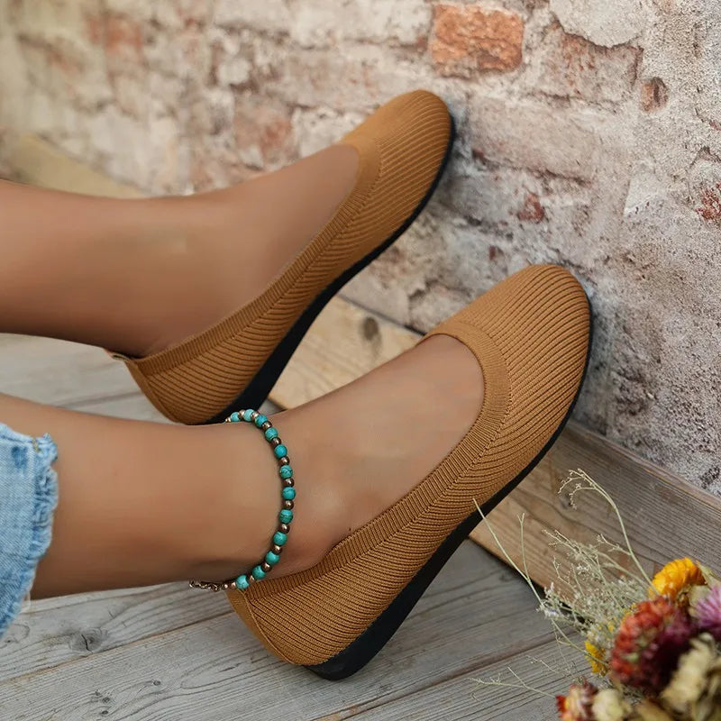 Women's Low-Heel Slip-On Shoes in Classic Black, Navy & Neutral Tones | Koossa