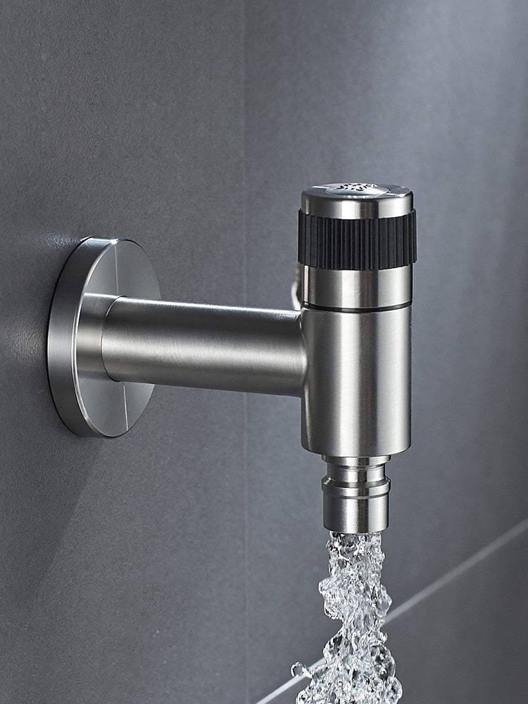 Wall-Mount Outdoor Faucet with Brass Valve Core – Cold Water Spigot for Garden, Patio & Yard | Lonoma