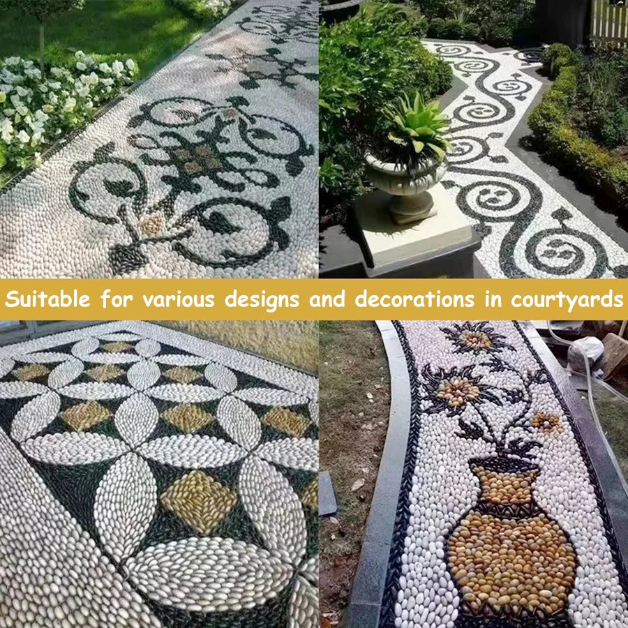 Polished White River Rocks for Landscaping 0.8-1.2 inch Natural Decorative Garden Pebbles for Yard Pathways Planters | Lonoma