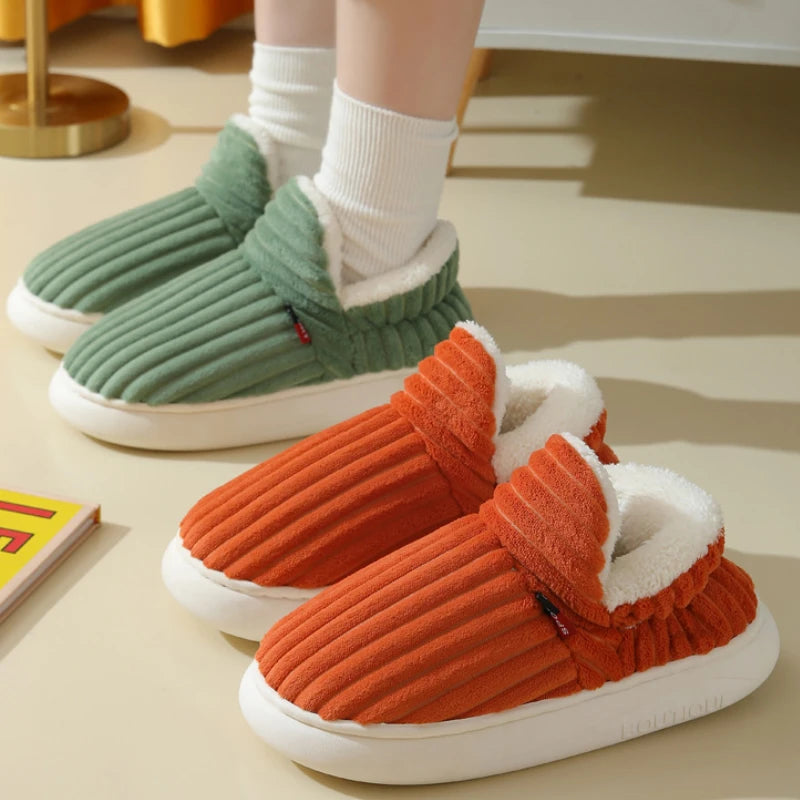 Plush Slippers for Women Men Indoor House Shoes Fuzzy Faux Fur Slip-On Soft Sole Winter Warm Cozy Footwear Home Bedroom Slides | Lonoma