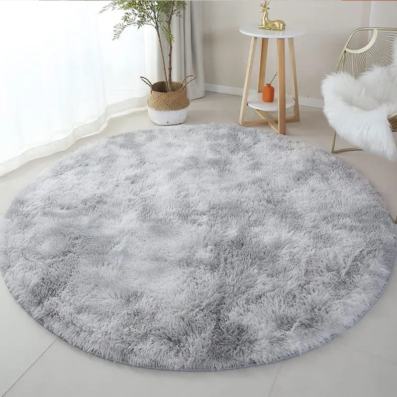 Tapis rond shaggy doux 160 cm pour chambre d'enfant antidérapant mousse à mémoire de forme confort optimal | Koossa
