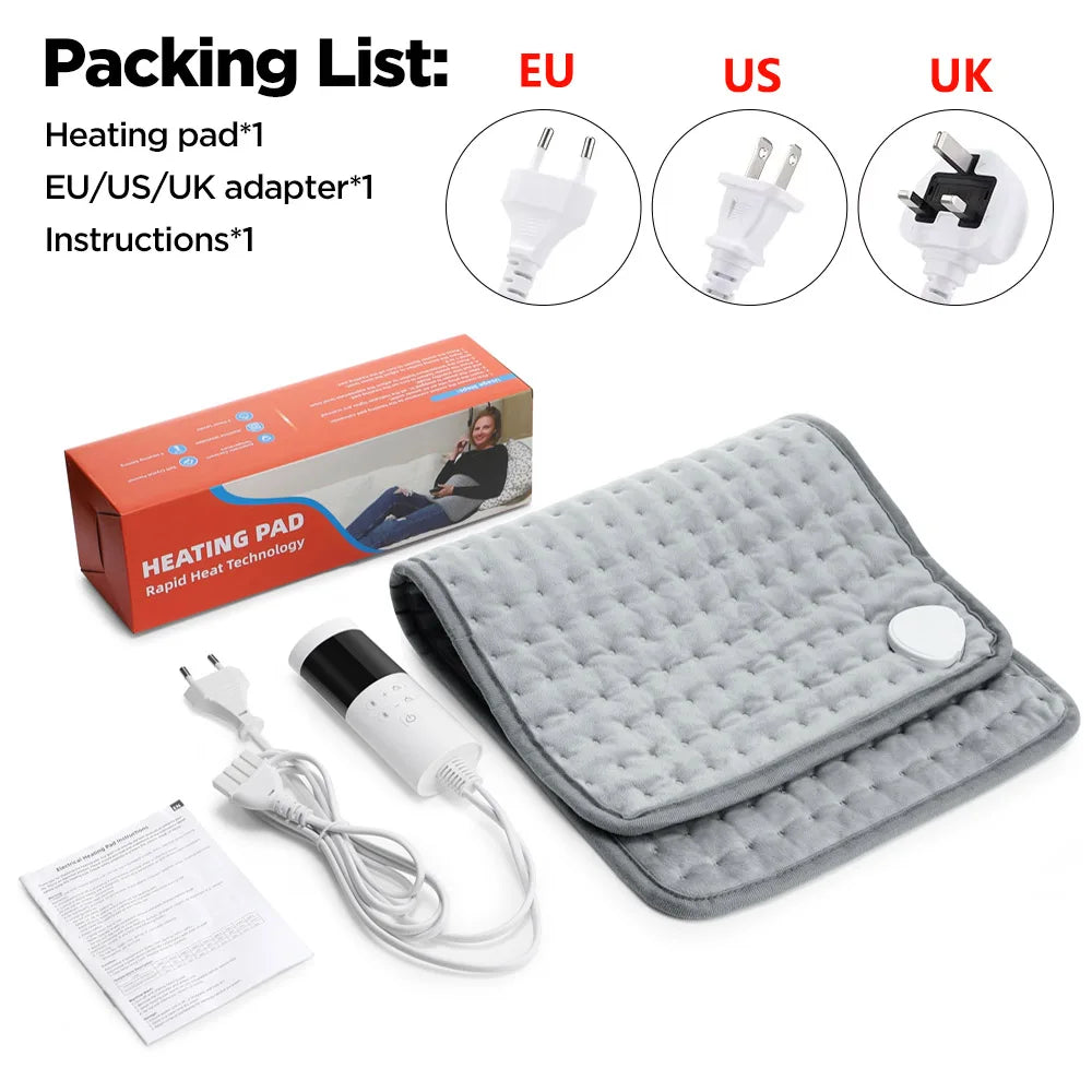 Electric Heating Pad 12 × 24 in with Adjustable Temperature Settings, Fast-Heating Therapy Wrap for Back, Legs, Hands and Shoulders, Soft | Lonoma