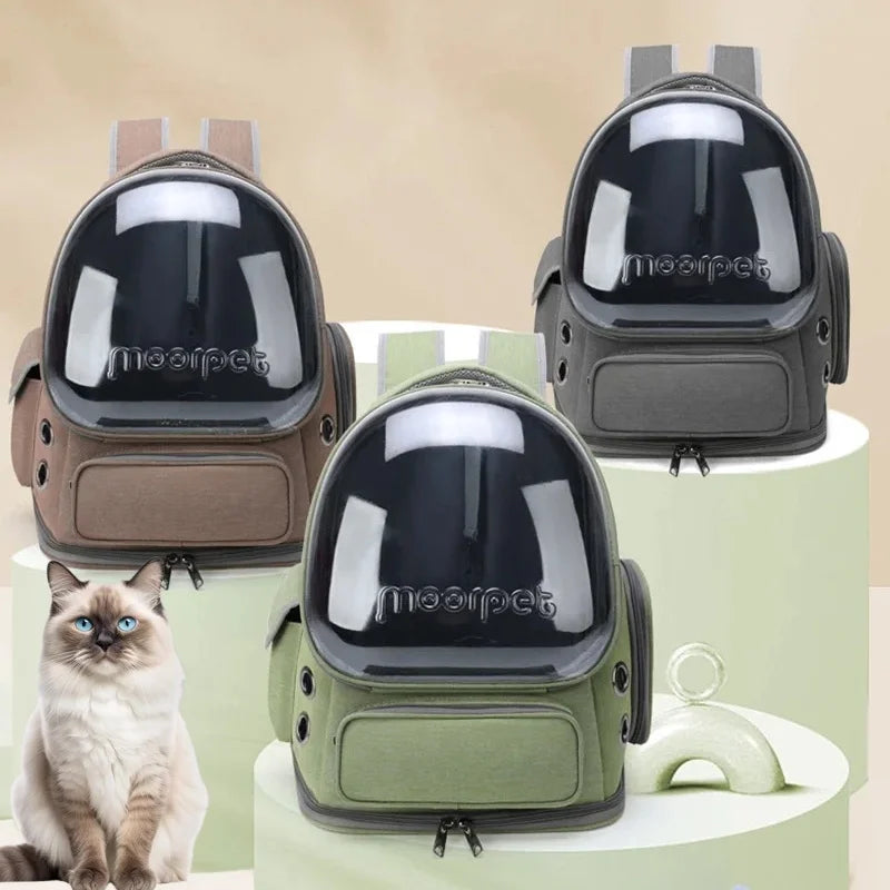 Cat Carrier Backpack Transparent Bubble Window Ventilated Travel Bag Nylon Waterproof 42x27x34cm Small Dog Pet Transport Rucksack Outdoor | Koossa