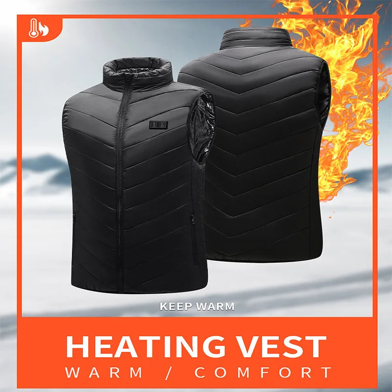 USB Heated Vest with 21 Warming Zones for Men & Women - Electric Thermal Body Warmer Sleeveless Jacket for Winter Outdoor Activities | Lonoma