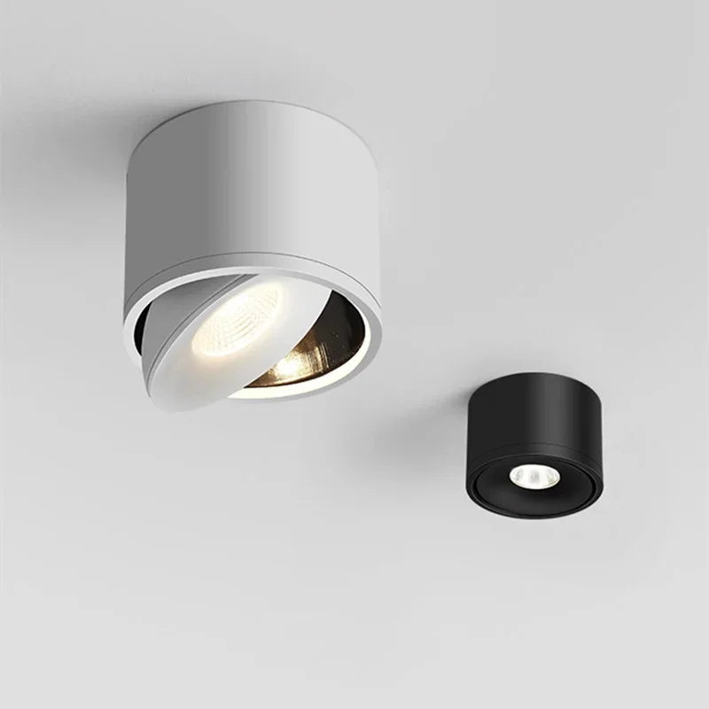 Spot LED Orientable en Saillie Aluminium Blanc Noir Dimmable Angles Réglables pour Salon Bureau Cuisine | Koossa