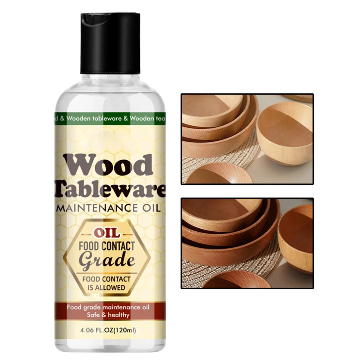 Wood Conditioner Oil for Cutting Boards and Kitchen Utensils - Food-Safe Mineral Oil Treatment for Wooden Countertops, Serving Boards | Lonoma