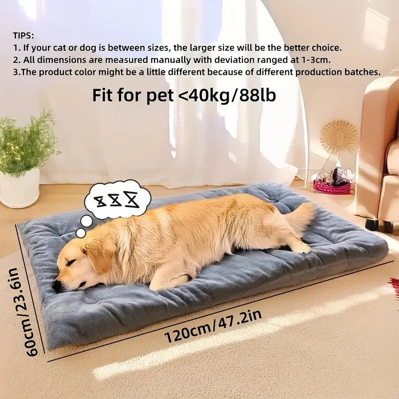 Dog Bed Mat Extra Large Padded Washable Crate Cushion Soft Pet Floor Blanket Travel 120cm | Koossa