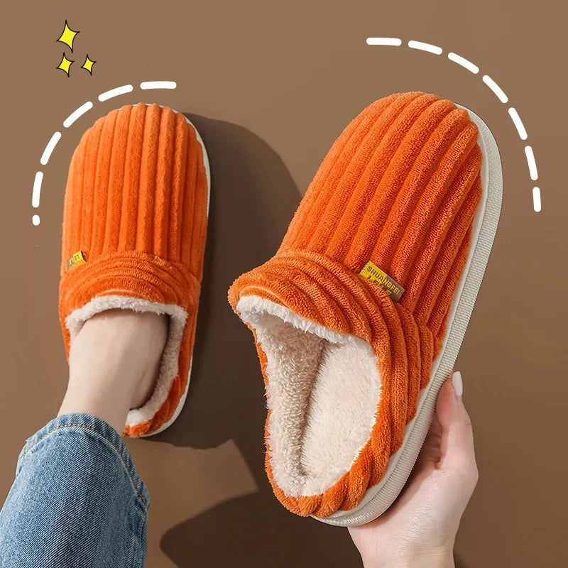 Plush Slippers for Women Men Indoor House Shoes Fuzzy Faux Fur Slip-On Soft Sole Winter Warm Cozy Footwear Home Bedroom Slides | Lonoma