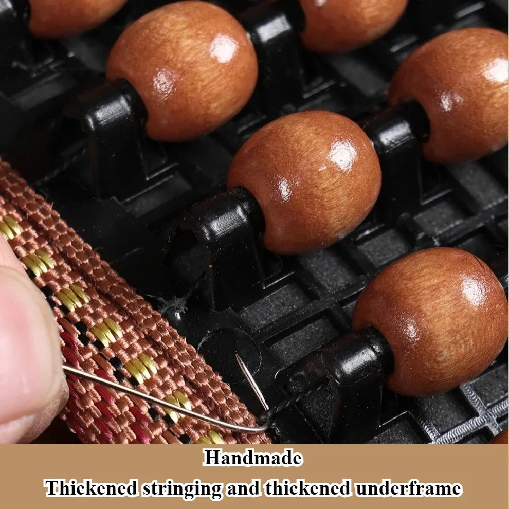 Wooden Bead Car Seat Cushion – Breathable Massage Support Pad for Driver Seat, All-Season Ventilated Back Rest Cover | Lonoma
