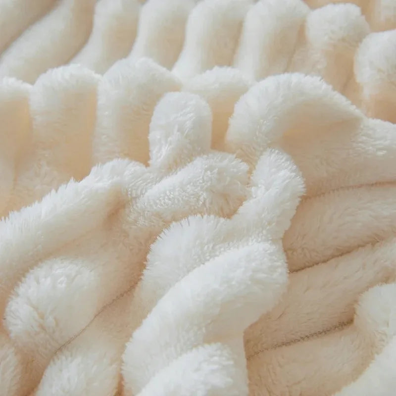 Ultra Soft Coral Fleece Throw Blanket Plush Cozy Warm Bed Sofa Cover Double Sided Fluffy All Season Lightweight Comfort Blanket | Lonoma