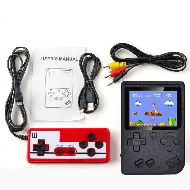 Handheld Retro Game Console with 400 Built-In Classic Games, 3-Inch Color Screen, Rechargeable, TV Output for Kids & Adults | Lonoma