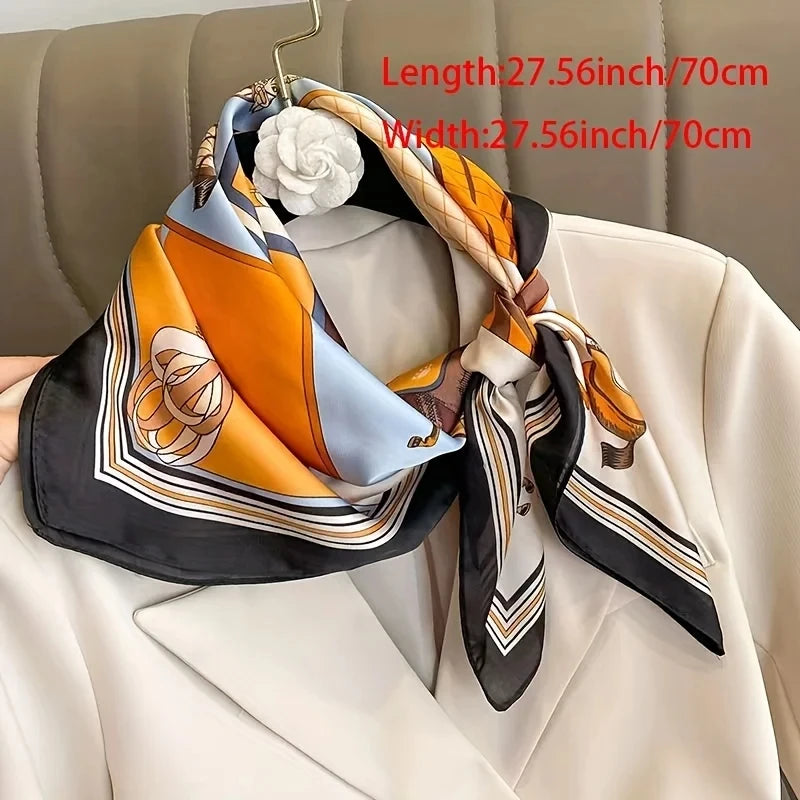 Square Satin Scarf Neck Wrap Hair Tie Headband for Women 27.5 × 27.5 Inches Animal Print Multiway Accessory Fashion Bandana | Lonoma