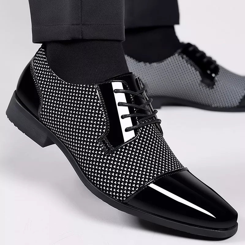 Textured Oxford Formal Shoes with Lace-Up Closure for Weddings and Smart Occasions | Koossa